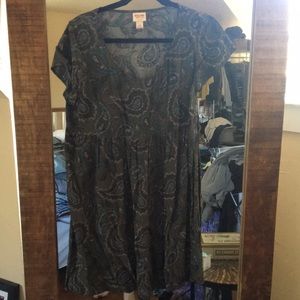 Green with paisley designs BabyDoll Dress